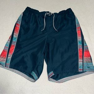 Mens NIKE Swimsuit Swim Trunk Green Red Size XLarge